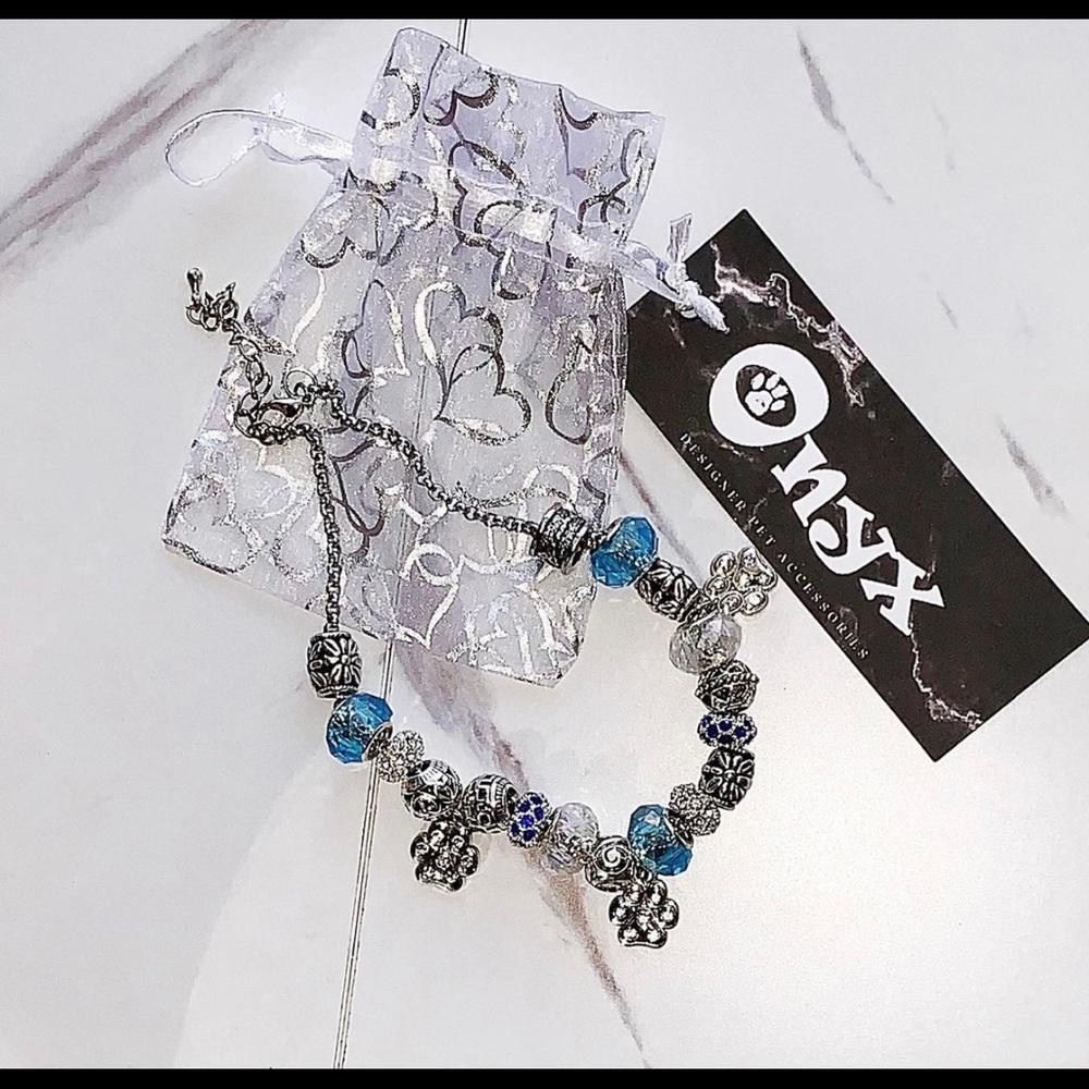 Pandora styled beaded pet jewelry. Stainless steel